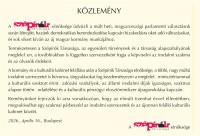 Szépírók Társasága / Közlemény