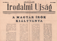 A magyar írók kiáltványa
